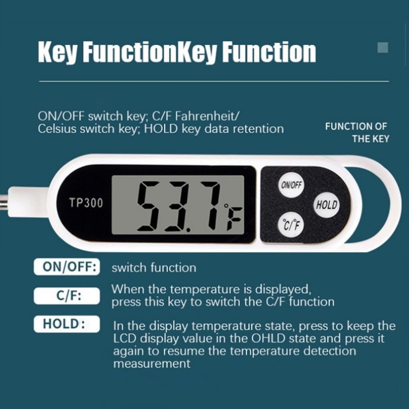 Instant Read Digital Electronic Kitchen Cooking BBQ Grill Food Meat Thermometer