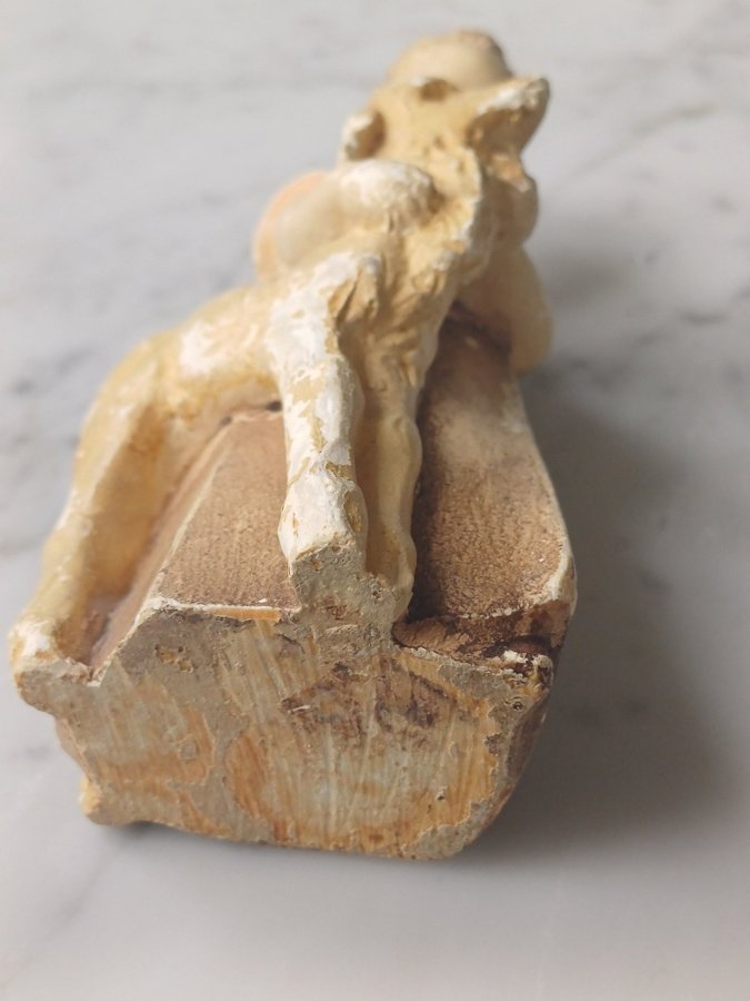 Vintage figurin Ängel med lamm