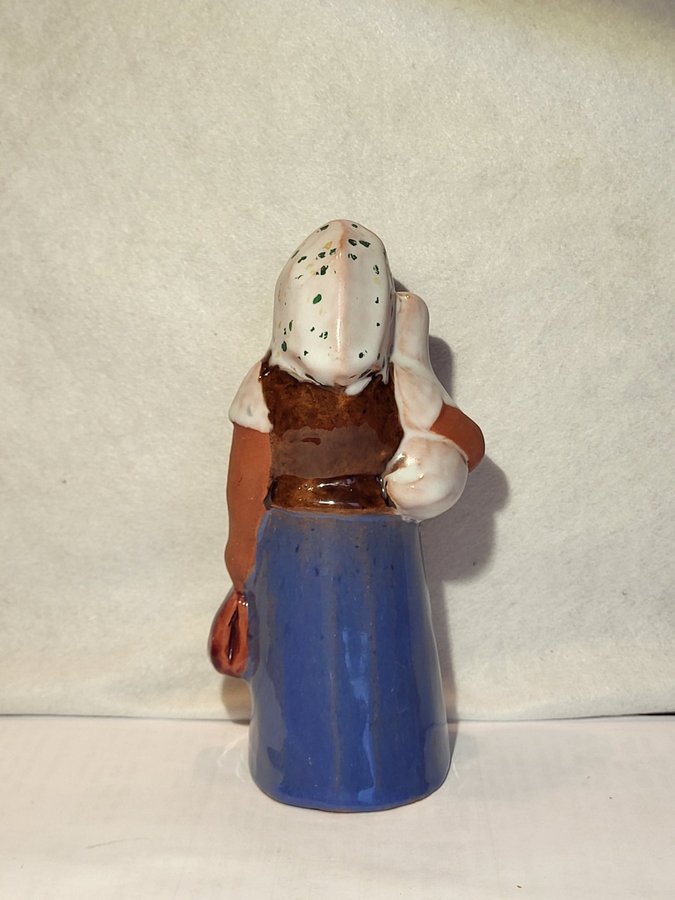 Flicka med gås - keramik figurin - Retro/Vintage