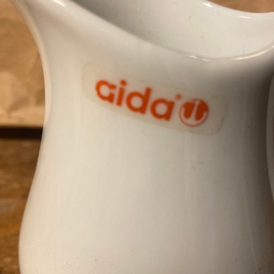 Gräddkanna mjölkkanna porslin ”Aida” Aroma Gastro dansk kvalitet LÄS