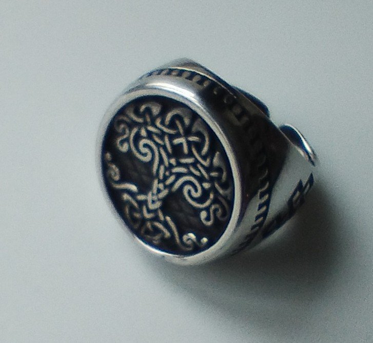 Klackring Träd Yggdrasil Viking Ring Storlek ställbar