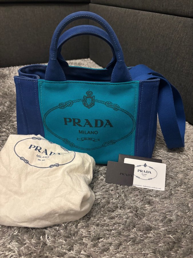 Prada Canapa two way tote bag