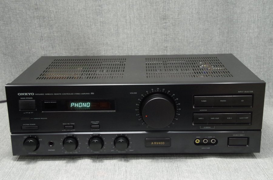 ONKYO A-RV400 FÖRSTÄRKARE FÖRSTEG SLUTSTEG INTEGRATED AMPLIFIER [1990]