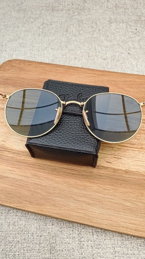 Ray-ban folding round metal utrop 1kr!