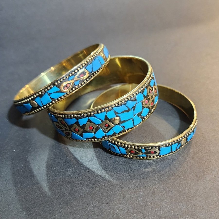 Bangles Set | Handmade Stone And Brass work