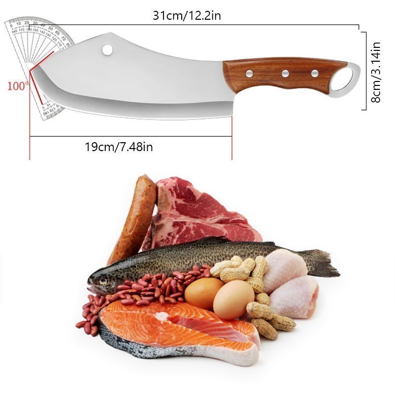 Butcher Knife Molybdenum Steel Chef Kitchen BBQ Home Cooking Tool Cleaver Knives