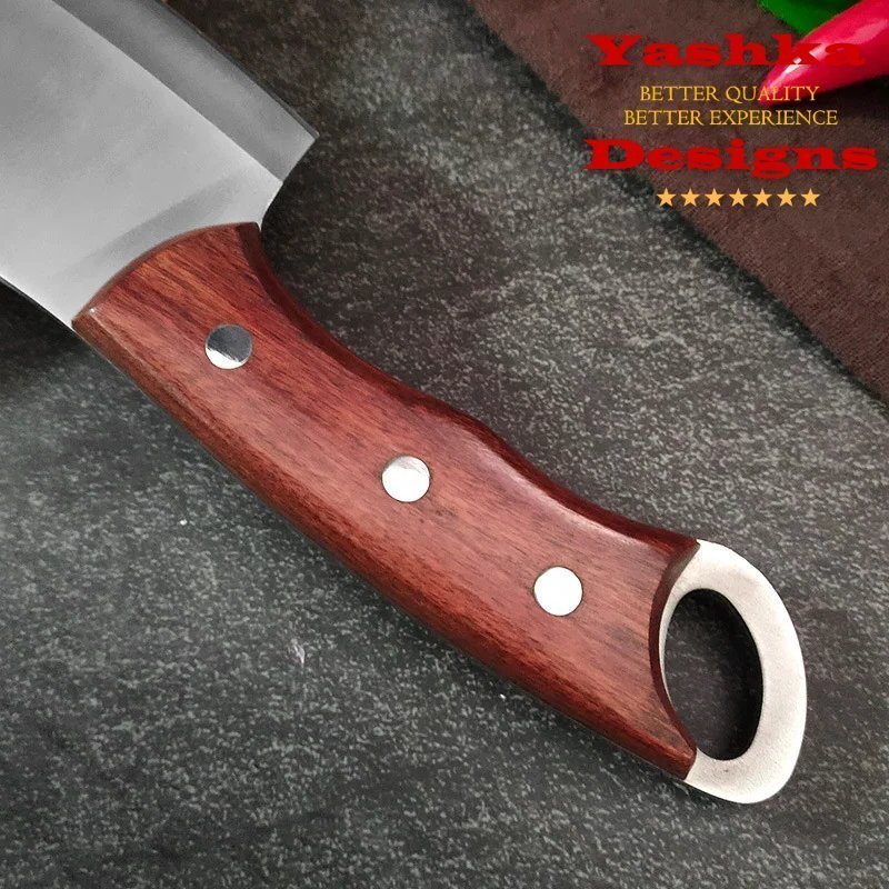 Butcher Knife Molybdenum Steel Chef Kitchen BBQ Home Cooking Tool Cleaver Knives