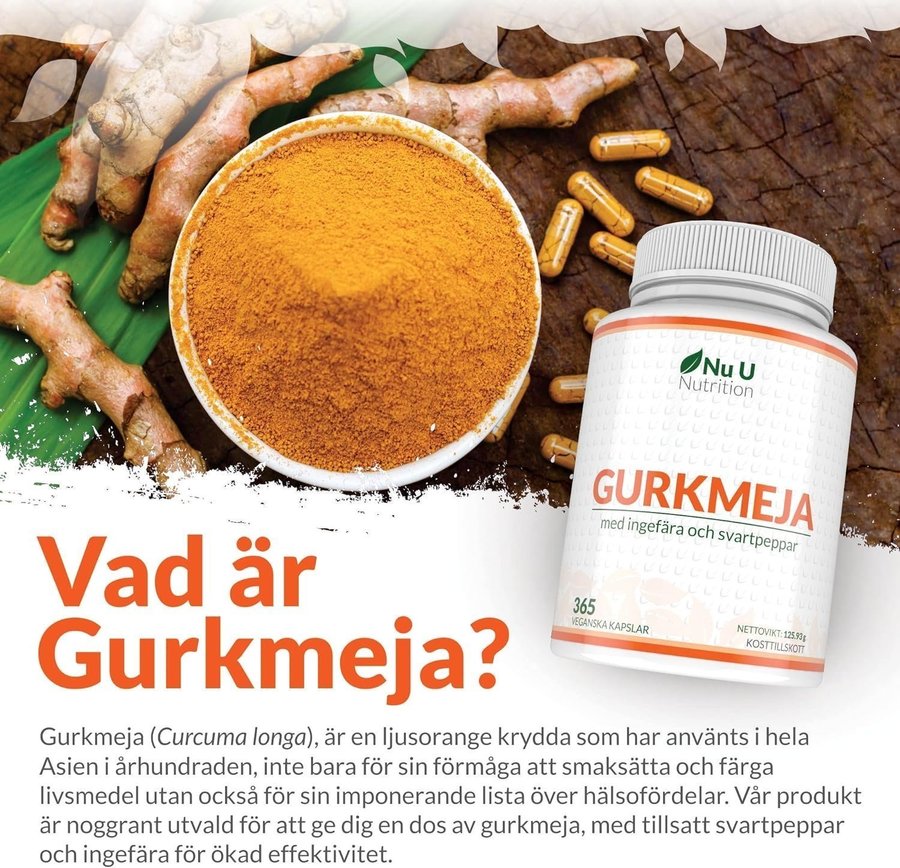 Kosttillskott gurkmeja curcumin supplement