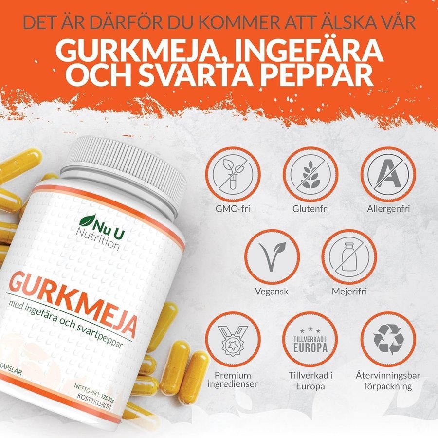 Kosttillskott gurkmeja curcumin supplement