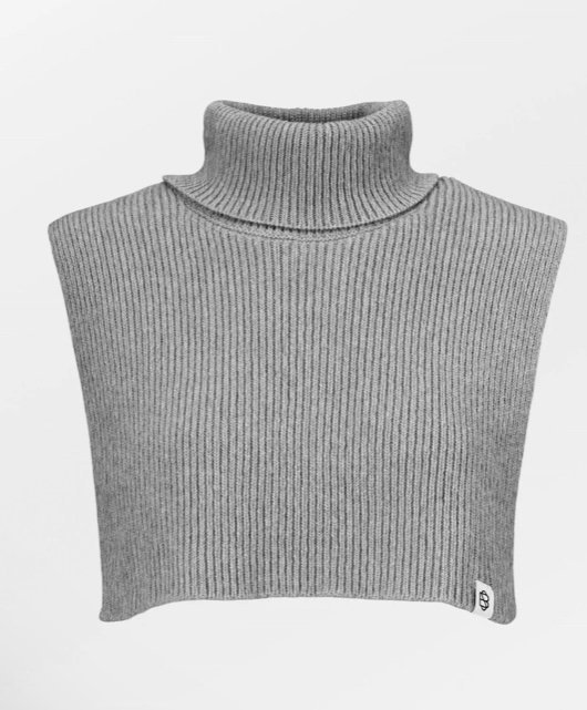 COLBY BIB Neck halsduk grå ull krage