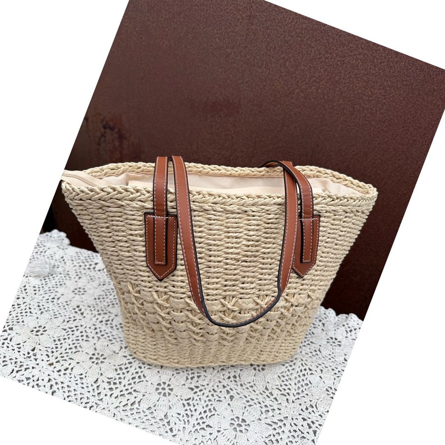 Stråväska boho hippie Korgväska Tote Väska natur strandväska ibiza shopping