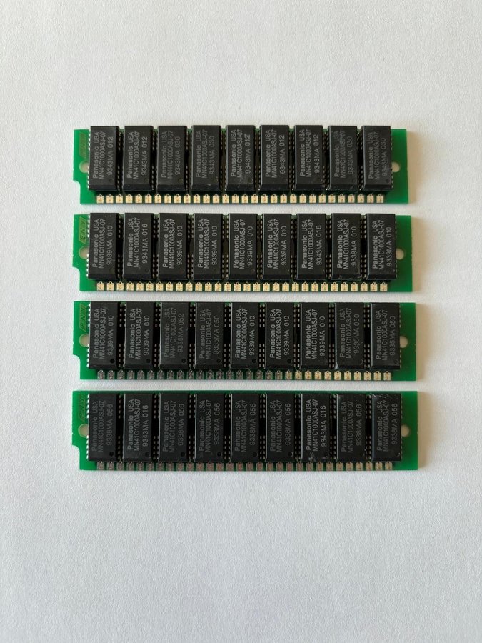 Atari ST - 4x1MB 30-pin RAM 70ns for STE (matching set)