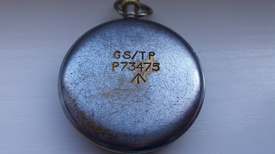 Military pocket watch'' Helvetia'' GSTP Switzerland for Great Britain ~1940s