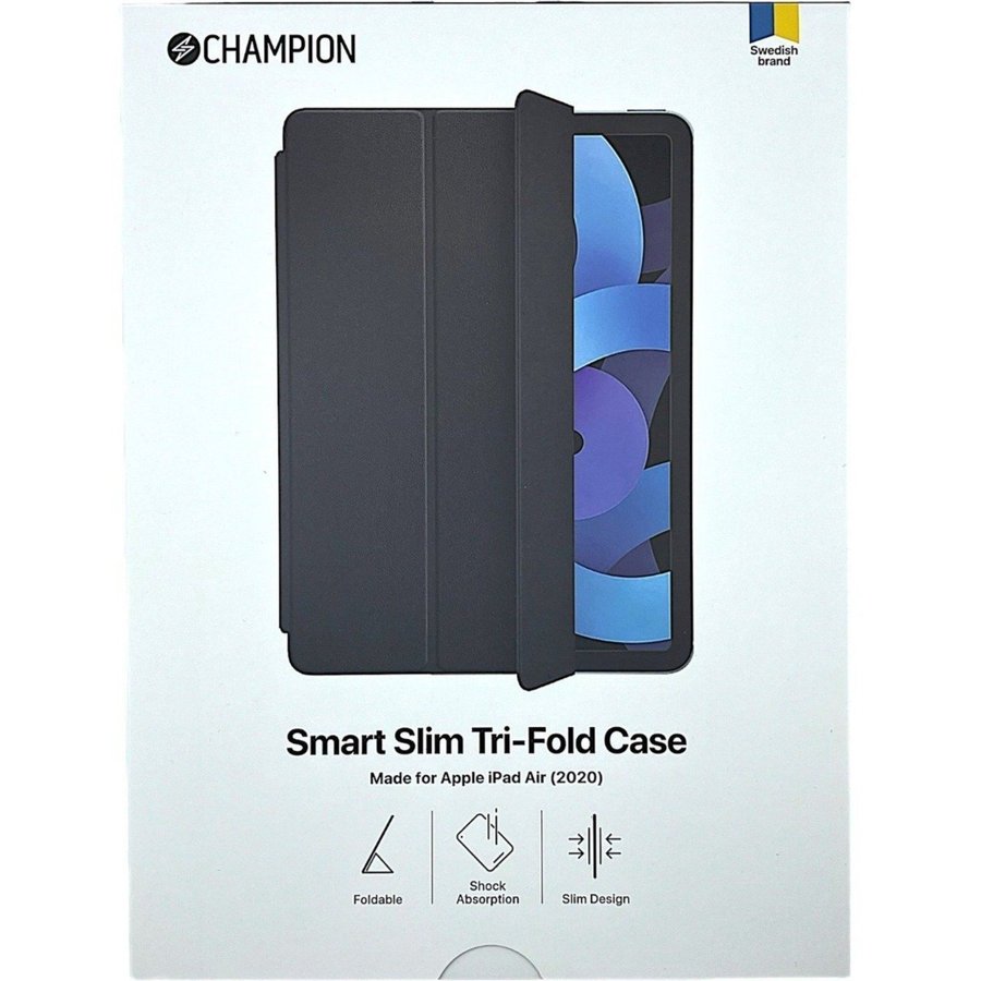 Champion Smart Folio Case - iPad Air 4/5 Gen 2020/22 109" - Svart