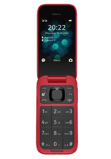 Nokia 2660 Flip röd mobiltelefon ny/oanvänd