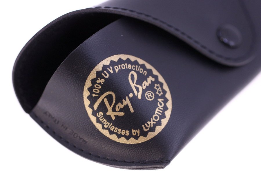 Ray-Ban Luxottica vintage black leather sunglasses case circa 1990s-24g