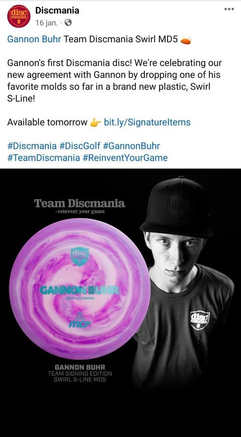 Discmania - Swirl MD5 Gannon Buhr limited edition disc för discgolf