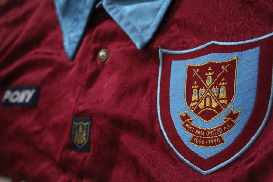 West Ham United / fotbollströja / matchtröja / 100-års 1995-96 / Pony / XL (L)