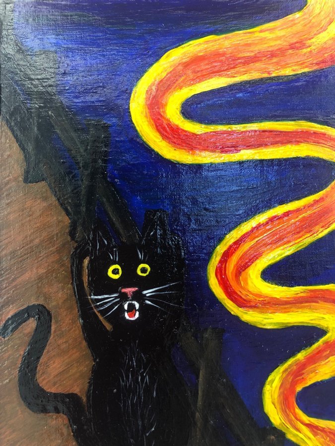 Målning ”Kattskriet"