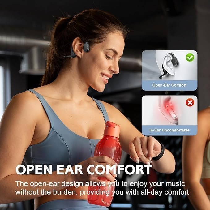 Helt ny trådlösa Bluetooth-hörlurar simhörlurar integrerade 16 GB öppna