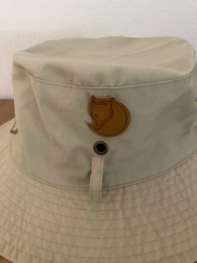 Fjällräven beige solhatt Bucket hat vintage strl M