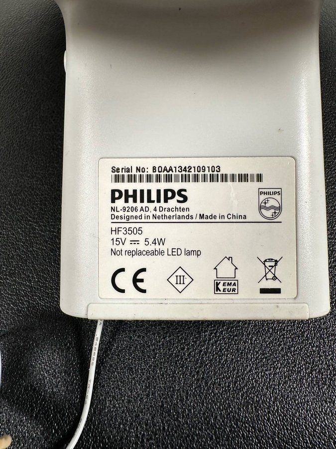 Wake-up light Philips HF3505 Nattlampa Soluppgångssimulering FM Radio