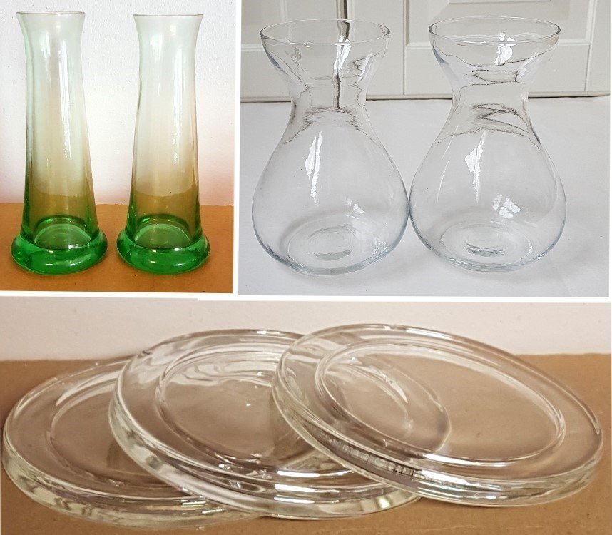7 delar glasprydnader inredningsdetaljer