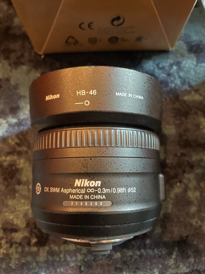 Nikon 35mm 18G AF-S DX Nikkor komplett!