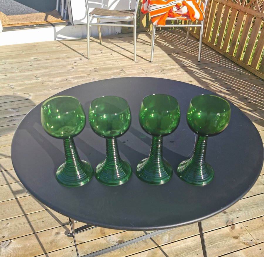 1950 green glas~gröna glas~Remmare~toppskick!