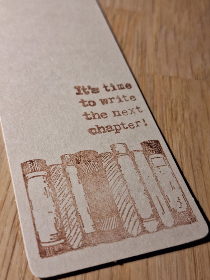Ett bokmärke / a bookish bookmark handmade by me