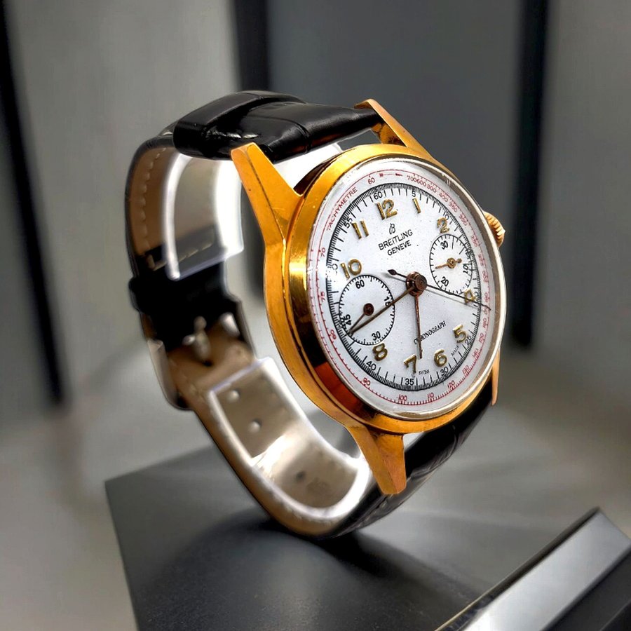 Exklusiv Breitling Genève Telemether Chronograph Venus från 50talet – En Tidl