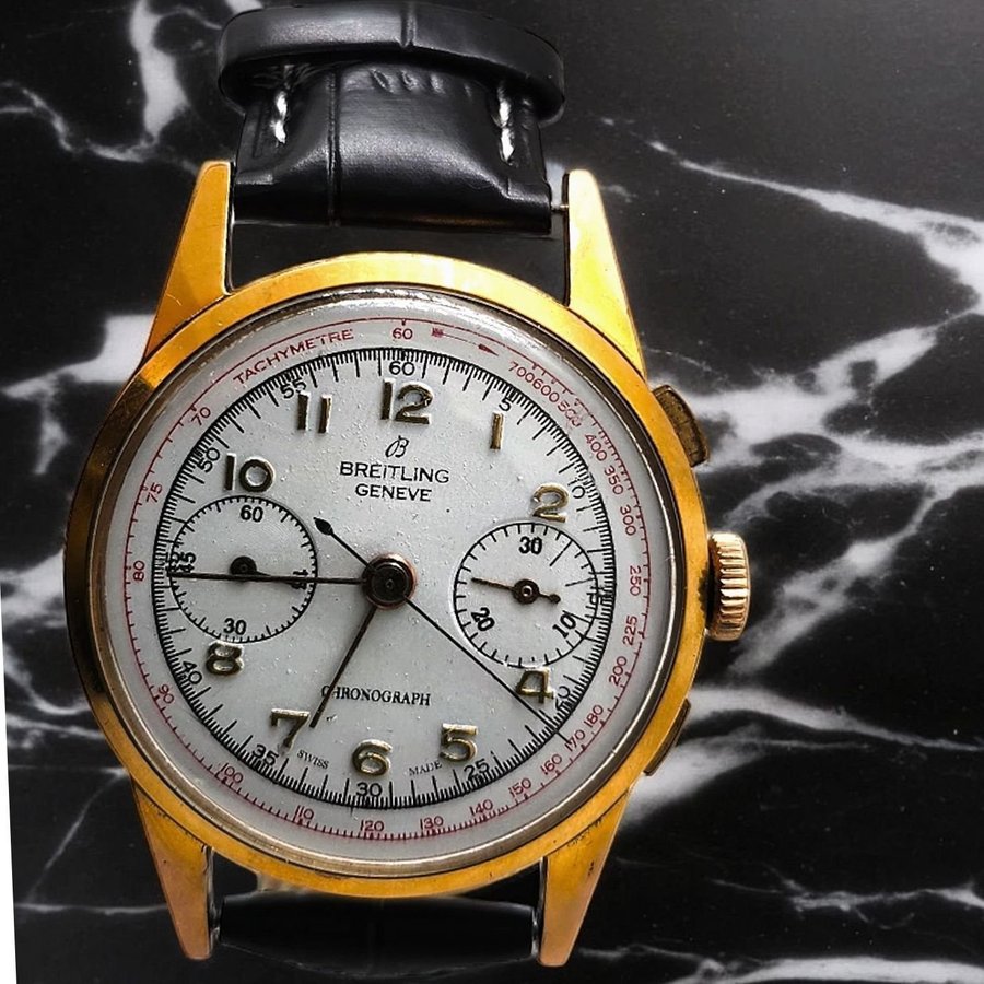 Exklusiv Breitling Genève Telemether Chronograph Venus från 50talet – En Tidl