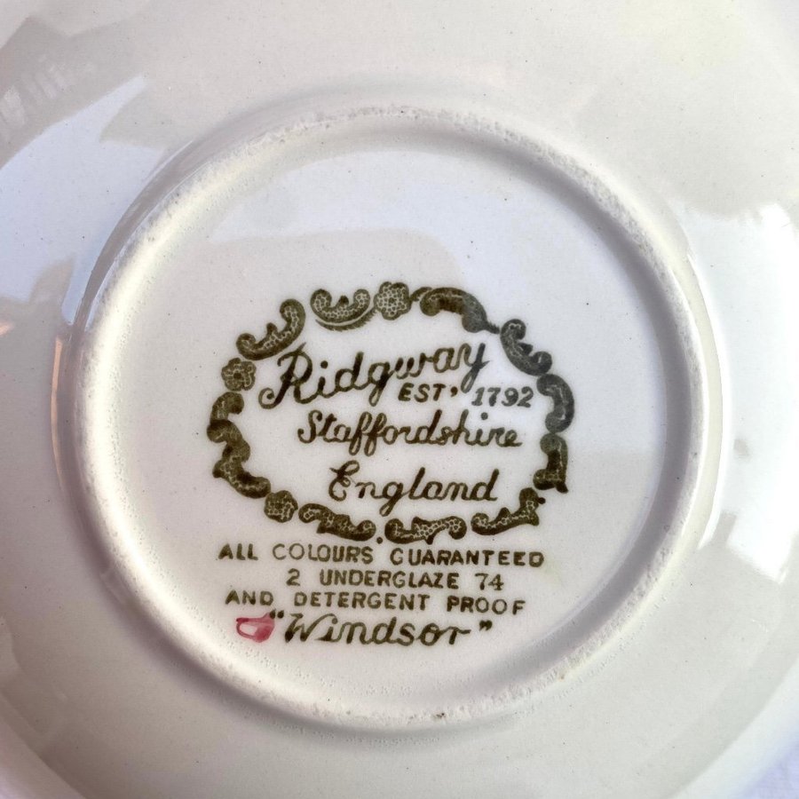 6 "Windsor" frukostskålar/Ridgway of Staffordshire/England - 1960 - superskick