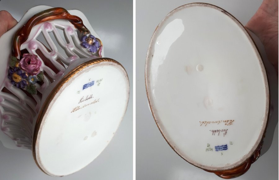 Very Rare Old Royal Copenhagen Frugtskål Fruktskål Frugt Vase Frukt Skål Vas