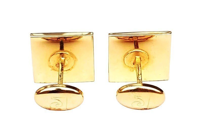 Pierre Cardin Cufflinks Vintage 70s Gold Tone Cuff Links For Men Made In France