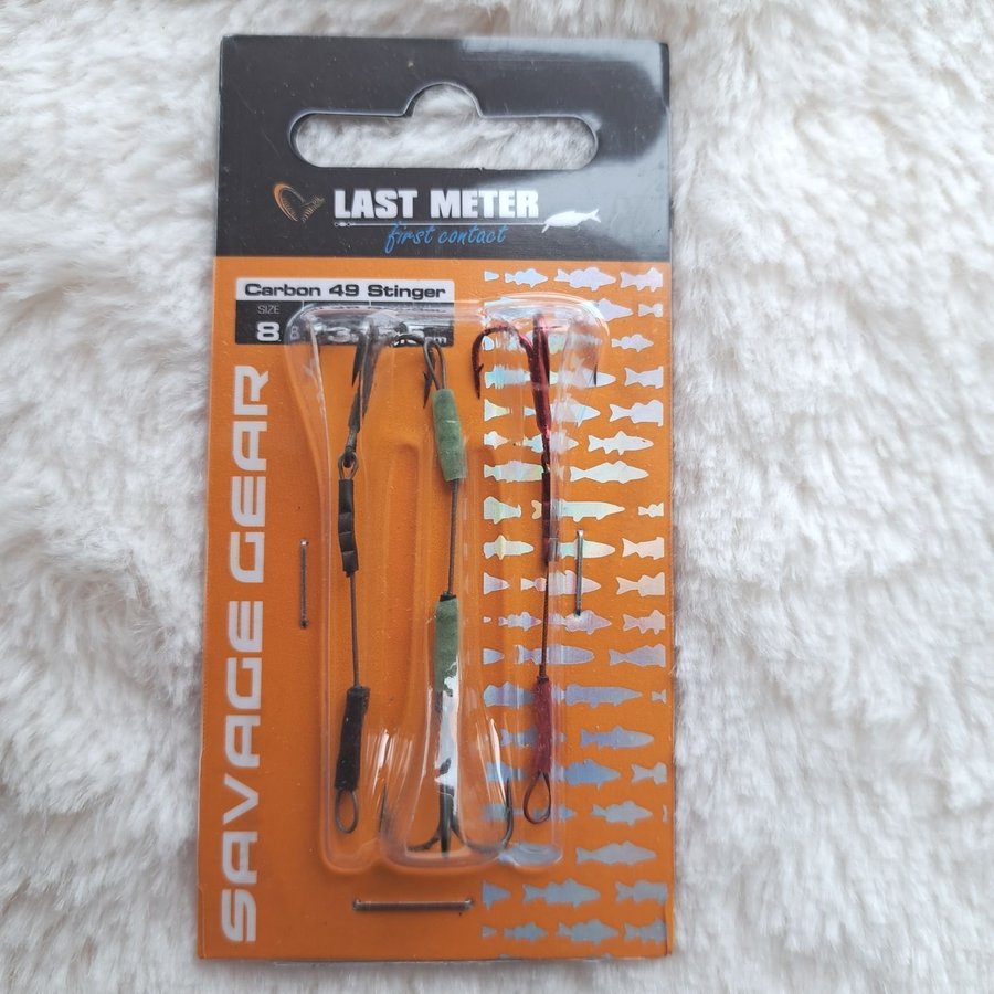 1 Pack (3pcs) Savage Gear Last Meter carbon 49 Stinger size 8 55cm 13kg