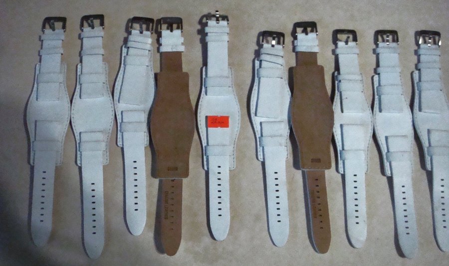 Storm Genuine Leather Watch Strap White 22 mm