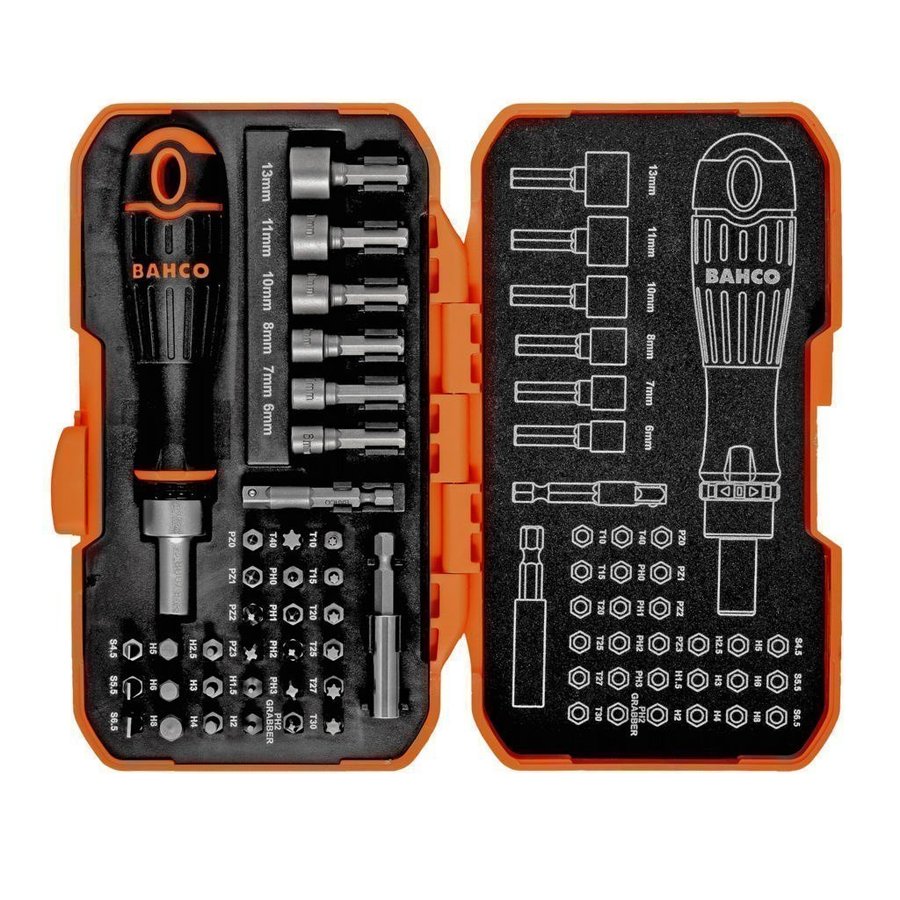 Bahco / Bacho Bitssats med skruvmejsel 36-delar 59/S36BCR