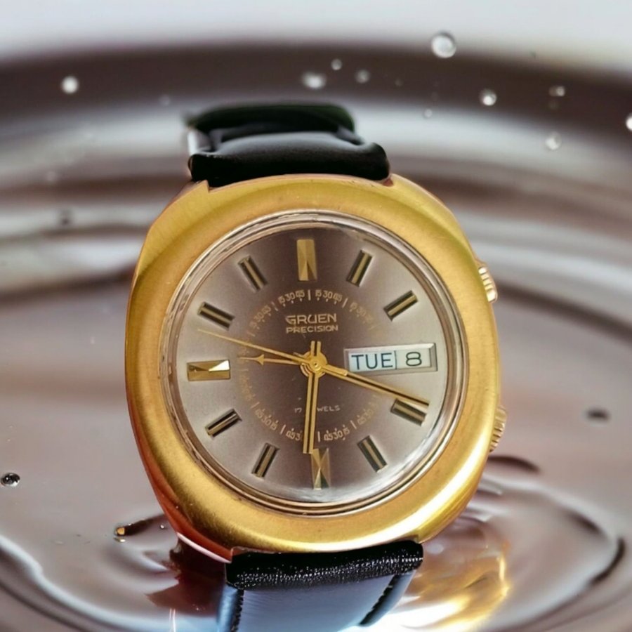Vintage Masterpiece Automatic Gruen Precision Men's watch 70 talet