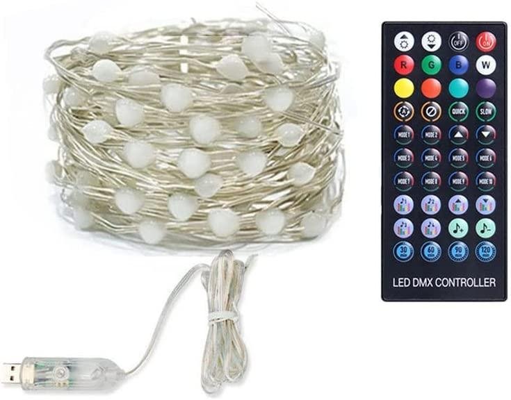 NY 10-meters Fairy Lights koppartråd Bluetooth LED | Timer  fjärrkontroll |