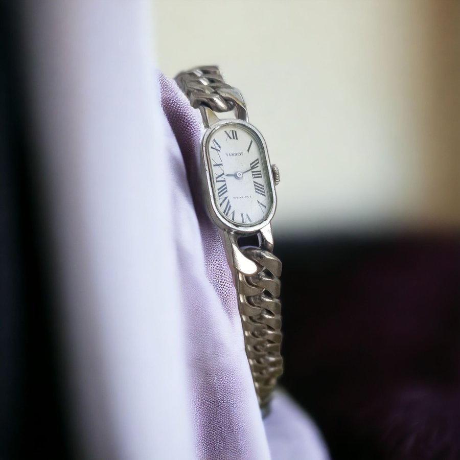 Vintage Art Deco Tissot Stylist Damklocka 1960