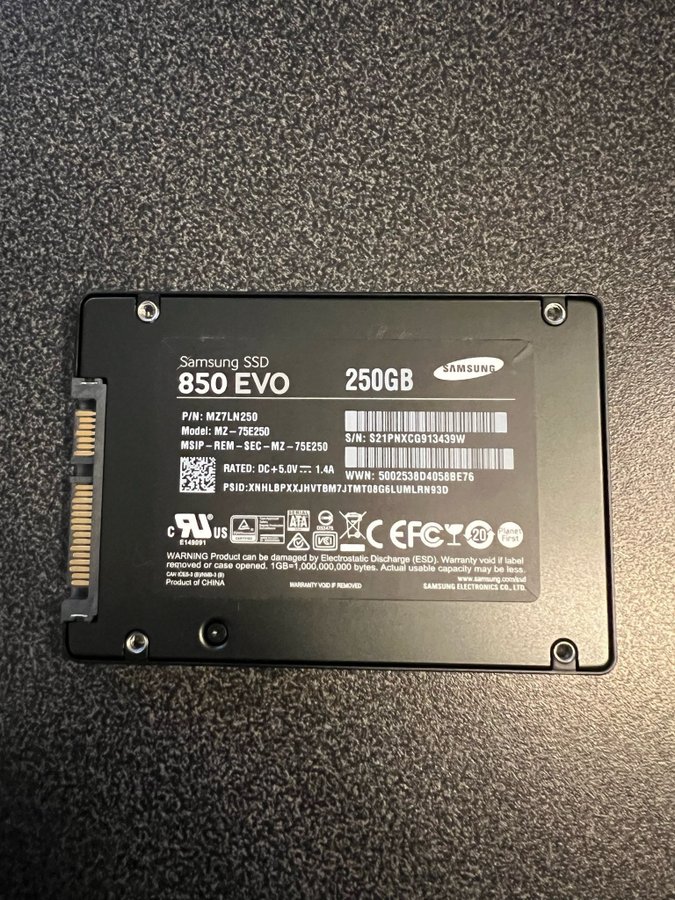 Samsung 850 EVO SSD 250GB