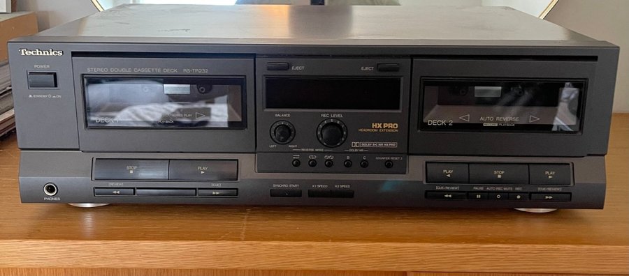 Technics Stereo Double Cassette Deck RS-TR232 kassettdäck