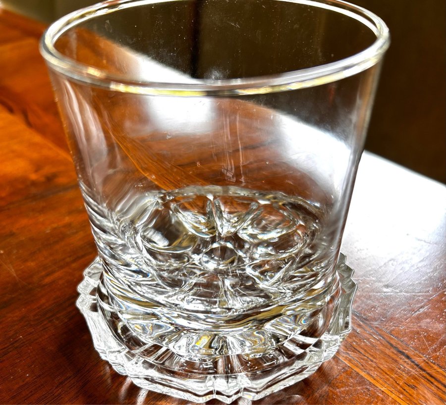 6 st fina retro tidlösa glas underlag med vackert mönster