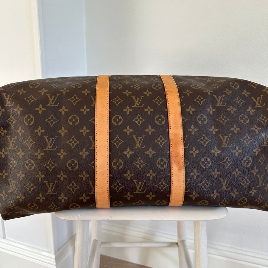 Louis Vuitton Monogram Canvas Keepall 55 med Axelrem