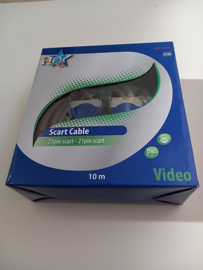 Scart-kabel för video- och ljudöverföring