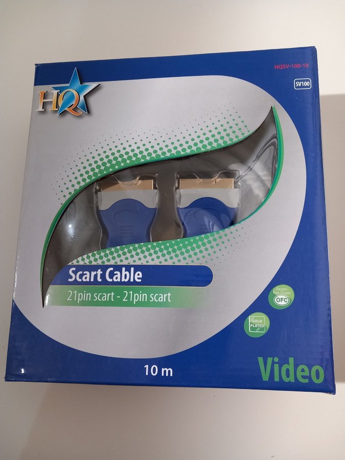 Scart-kabel för video- och ljudöverföring