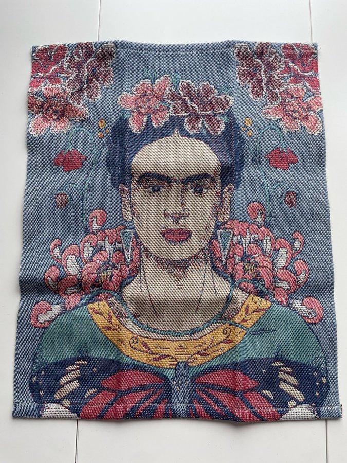 Handduk kökshandduk tavla Frida Kahlo Linneväveriet i Horred Ekelund inredning