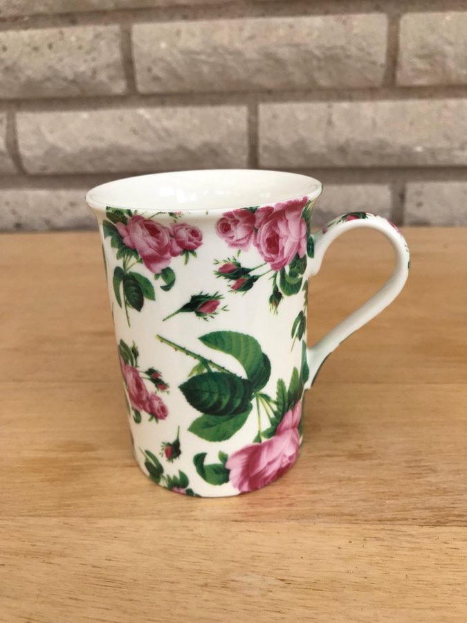 Vacker mugg i porslin från Staffordshire England