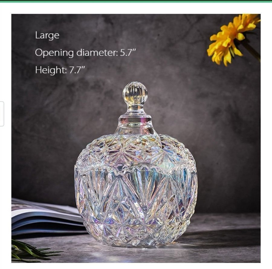 Unik glasburk - Transparent - Färgglad - Amber